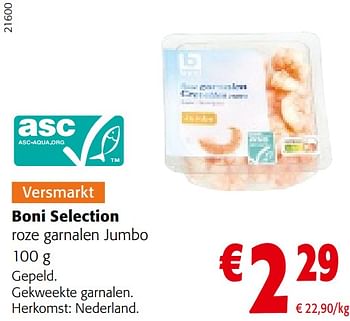 Promoties Boni selection roze garnalen jumbo - Boni - Geldig van 16/11/2022 tot 29/11/2022 bij Colruyt