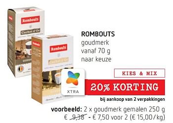 Promoties Rombouts goudmerk gemalen - Rombouts - Geldig van 17/11/2022 tot 30/11/2022 bij Spar (Colruytgroup)