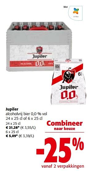 Promoties Jupiler alcoholvrij bier - Jupiler - Geldig van 16/11/2022 tot 29/11/2022 bij Colruyt