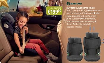 Promoties Autostoel kore pro i-size - Maxi-cosi - Geldig van 18/11/2022 tot 21/11/2022 bij Europoint