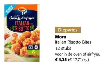 Promoties Mora italian risotto bites - Mora - Geldig van 16/11/2022 tot 29/11/2022 bij Colruyt