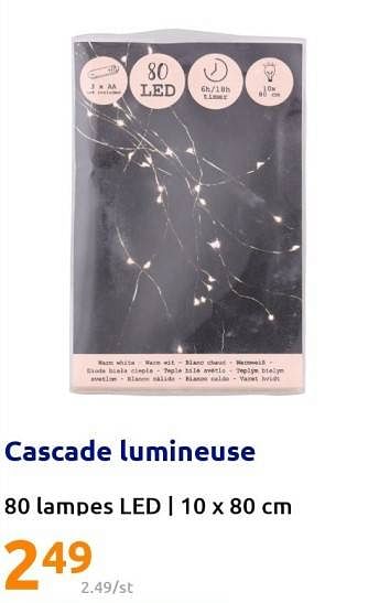 Promotions Cascade lumineuse - Produit Maison - Action - Valide de 16/11/2022 à 22/11/2022 chez Action