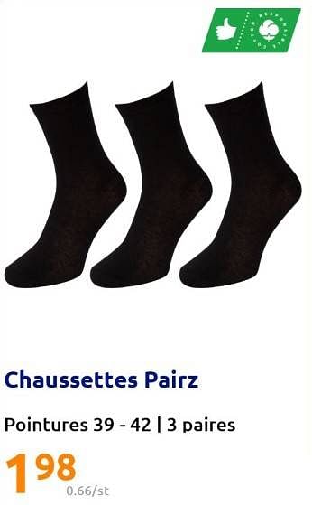 Promotions Chaussettes pairz - Pairz - Valide de 16/11/2022 à 22/11/2022 chez Action