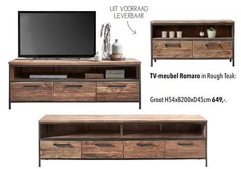 Promoties Tv-meubel romaro groot - Huismerk - Pronto Wonen - Geldig van 20/11/2022 tot 11/12/2022 bij Pronto Wonen
