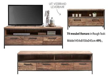 Promoties Tv-meubel romaro middel - Huismerk - Pronto Wonen - Geldig van 20/11/2022 tot 11/12/2022 bij Pronto Wonen