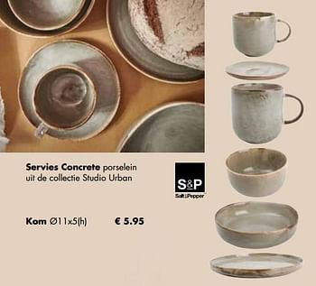 Promoties Servies concrete kom - Salt & Pepper - Geldig van 21/11/2022 tot 24/12/2022 bij Multi Bazar