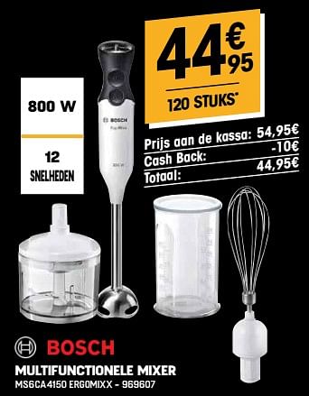 Promotions Bosch multifunctionele mixer ms6ca4150 ergomixx - Bosch - Valide de 23/11/2022 à 30/11/2022 chez Electro Depot