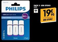 Pack 3 usb sticks-Philips
