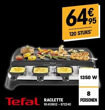 Promoties Tefal raclette re459812 - Tefal - Geldig van 23/11/2022 tot 30/11/2022 bij Electro Depot