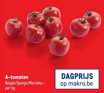 Promoties A-tomaten - Huismerk - Makro - Geldig van 30/11/2022 tot 13/12/2022 bij Makro