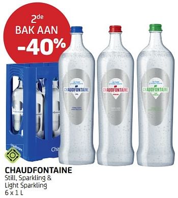 Promoties Chaudfontaine 2de bak aan -40% - Chaudfontaine - Geldig van 02/12/2022 tot 15/12/2022 bij BelBev