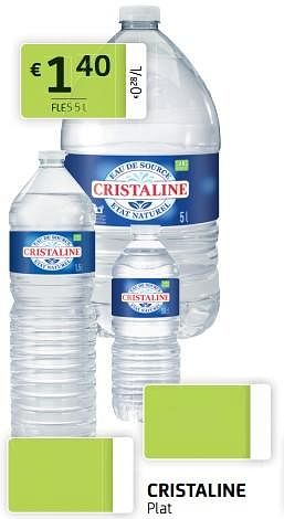 Promotions Cristaline plat - Cristaline - Valide de 02/12/2022 à 15/12/2022 chez BelBev