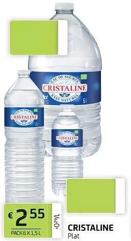 Promotions Cristaline plat - Cristaline - Valide de 02/12/2022 à 15/12/2022 chez BelBev