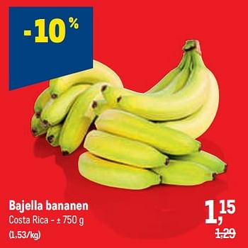 Promoties Bajella bananen - Huismerk - Makro - Geldig van 30/11/2022 tot 13/12/2022 bij Makro
