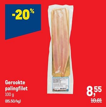 Promoties Gerookte palingfilet - Huismerk - Makro - Geldig van 30/11/2022 tot 13/12/2022 bij Makro