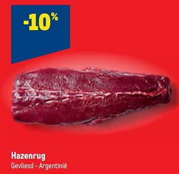 Promoties Hazenrug -10% - Huismerk - Makro - Geldig van 30/11/2022 tot 13/12/2022 bij Makro