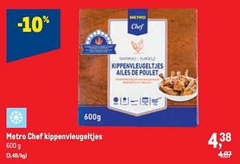 Promoties Metro chef kippenvleugeltjes - Huismerk - Makro - Geldig van 30/11/2022 tot 13/12/2022 bij Makro