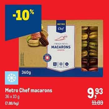 Promoties Metro chef macarons - Huismerk - Makro - Geldig van 30/11/2022 tot 13/12/2022 bij Makro