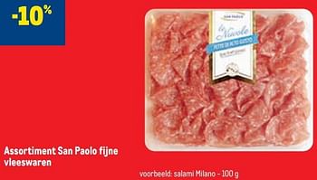 Promoties San paolo fijne salami milano -10% - San Paolo - Geldig van 30/11/2022 tot 13/12/2022 bij Makro