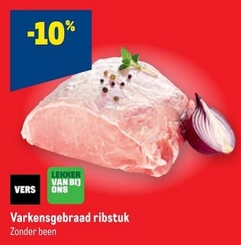 Promoties Varkensgebraad ribstuk-10% - Huismerk - Makro - Geldig van 30/11/2022 tot 13/12/2022 bij Makro