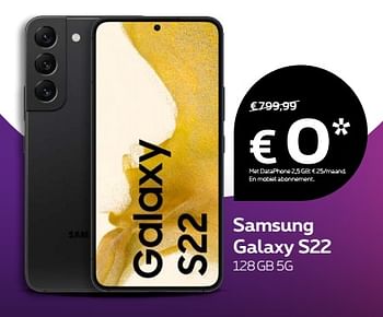 Promoties Samsung galaxy s22 128gb 5g - Samsung - Geldig van 17/11/2022 tot 28/11/2022 bij Proximus