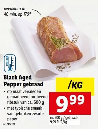 Promoties Black aged pepper gebraad - Huismerk - Lidl - Geldig van 28/11/2022 tot 03/12/2022 bij Lidl