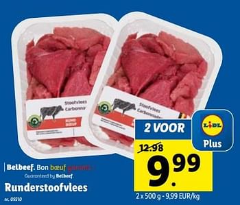 Promoties Runderstoofvlees - Huismerk - Lidl - Geldig van 28/11/2022 tot 03/12/2022 bij Lidl