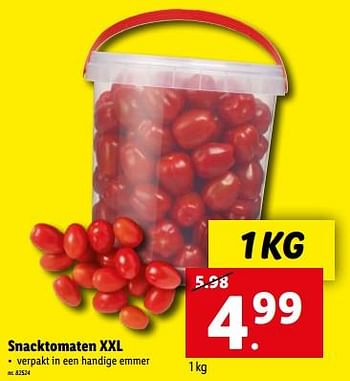 Promoties Snacktomaten xxl - Huismerk - Lidl - Geldig van 28/11/2022 tot 03/12/2022 bij Lidl