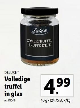 Promoties Volledige truffel in glas - Deluxe - Geldig van 28/11/2022 tot 03/12/2022 bij Lidl