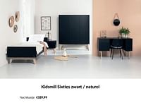 Kidsmill sixties zwart - naturel nachtkastje-Kidsmill