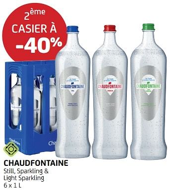 Promotions Chaudfontaine 2ème casier à -40% - Chaudfontaine - Valide de 02/12/2022 à 15/12/2022 chez BelBev