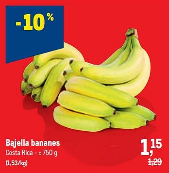 Promoties Bajella bananes - Huismerk - Makro - Geldig van 30/11/2022 tot 13/12/2022 bij Makro