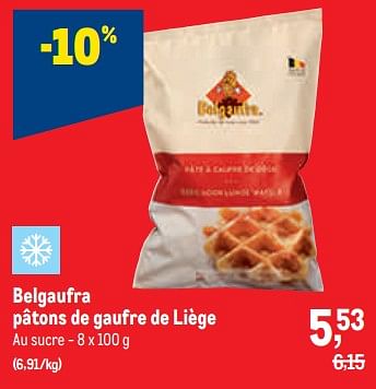 Promoties Belgaufra pâtons de gaufre de liège - Belgaufra - Geldig van 30/11/2022 tot 13/12/2022 bij Makro