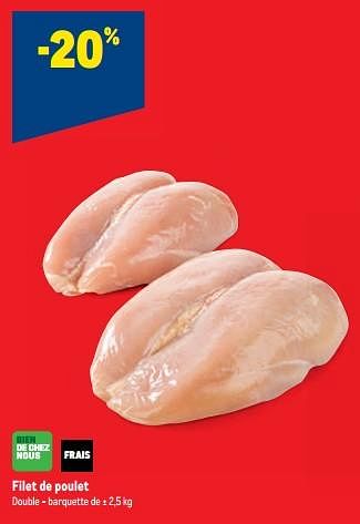 Promotions Filet de poulet -20% - Produit maison - Makro - Valide de 30/11/2022 à 13/12/2022 chez Makro