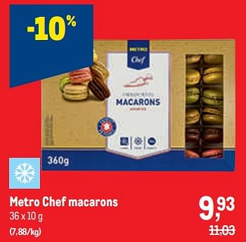 Promotions Metro chef macarons - Produit maison - Makro - Valide de 30/11/2022 à 13/12/2022 chez Makro
