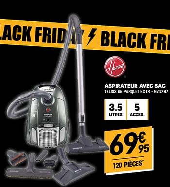 Promotions Hoover aspirateur avec sac telios 65 parquet extr - Hoover - Valide de 23/11/2022 à 30/11/2022 chez Electro Depot