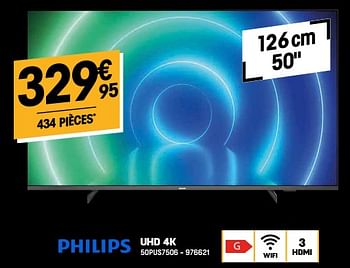 Promotions Philips uhd 4k 50pus7506 - Philips - Valide de 23/11/2022 à 30/11/2022 chez Electro Depot