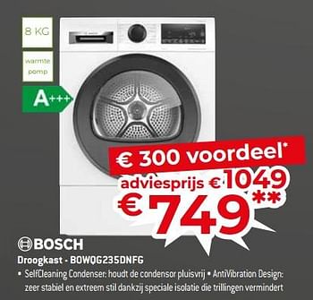 Promoties Bosch droogkast - bowqg235dnfg - Bosch - Geldig van 18/11/2022 tot 28/11/2022 bij Exellent