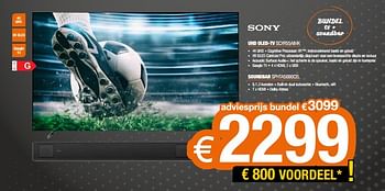 Promoties Sony uhd oled-tv scxr55a84k + soundbar sphta5000cel - Sony - Geldig van 18/11/2022 tot 28/11/2022 bij Expert