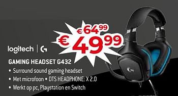 Promoties Logitech gaming headset g432 - Logitech - Geldig van 18/11/2022 tot 28/11/2022 bij Exellent