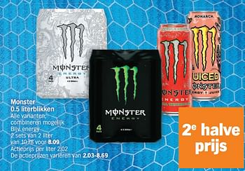 Promoties Monster energy - Monster - Geldig van 22/11/2022 tot 27/11/2022 bij Albert Heijn