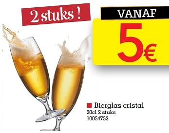 Promoties Bierglas cristal - Huismerk - Yess - Geldig van 22/11/2022 tot 28/11/2022 bij yess!