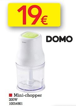 Promoties Domo elektro mini-chopper - Domo elektro - Geldig van 22/11/2022 tot 28/11/2022 bij yess!