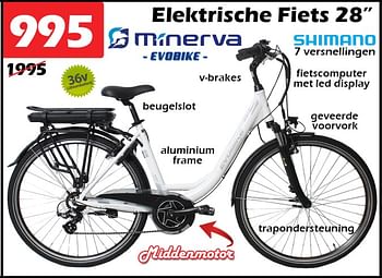 Promoties Elektrische fiets 28`` - Minerva - Geldig van 10/11/2022 tot 04/12/2022 bij Itek