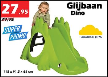 Promoties Glijbaan dino - Paradiso Toys - Geldig van 10/11/2022 tot 04/12/2022 bij Itek