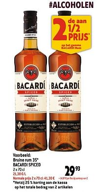 Bruine rum 35° bacardi spiced-Bacardi