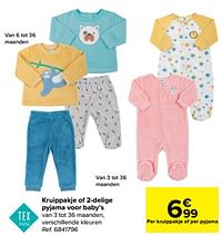 Kruippakje of 2-delige pyjama voor baby’s-Tex Baby