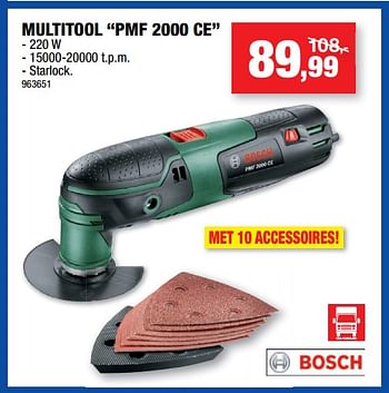 Promoties Bosch multitool pmf 2000 ce - Bosch - Geldig van 23/11/2022 tot 04/12/2022 bij Hubo