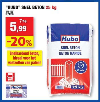 Promoties Hubo snel beton - Huismerk - Hubo  - Geldig van 23/11/2022 tot 04/12/2022 bij Hubo