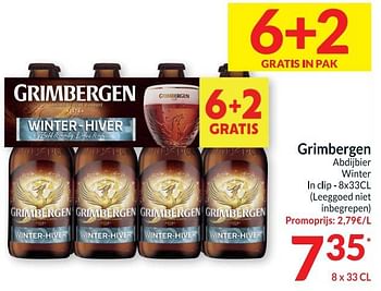 Promoties Grimbergen abdijbier winter - Grimbergen - Geldig van 22/11/2022 tot 31/12/2022 bij Intermarche
